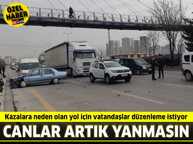 Kazalara neden olan yol için vatandaşlar düzenleme istiyor